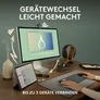 Logitech Pebble Mouse 2 M350S Weiß - Bluetooth (3x Easy-Switch), 4000 DPI, Unterstützt von Logi Options+