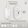 Logitech Pebble Mouse 2 M350S Weiß - Bluetooth (3x Easy-Switch), 4000 DPI, Unterstützt von Logi Options+