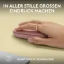Logitech Pebble Mouse 2 M350S Rosé - Bluetooth (3x Easy-Switch), 4000 DPI, Unterstützt von Logi Options+