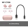 Sony WF-C710N Kabellose Noise Cancelling-Kopfhörer rosa True Wireless