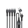 4smarts USB-C/A Multi-Ladekabel 4in2 1,2m, schwarz