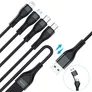 4smarts USB-C/A Multi-Ladekabel 4in2 1,2m, schwarz