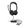 Jabra Evolve2 50 MS Stereo kabelgebunden Headset schwarz USB-A/C