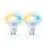 WiZ GU10 LED-Lampe Tunable White 50W Glas Zweierpack