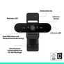 Logitech Brio 4K (Modell 2025) Webcam Grafit - 4K(30FPS), 5-fach Zoom, RightLight 3-Beleuchtungskorrektur, Anpassbar via Logi Options+
