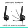 Logitech H390 Stereo USB-C Headset - Mit verbesserter digitaler Klangübertragung und integrierten Bedienelementen