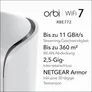 NETGEAR Orbi 770 Serie Tri-Band WiFi 7 Mesh-Netzwerksystem (RBE772) – Router + 1 Satellit-Repeater, Sicherheitsfunktionen, bis zu 11 Gbit/s, Abdeckung bis 360 m2, 100 Geräte, 2,5 GB Internetanschluss
