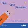 Club 3D USB-C PD3.0 Ladegerät 30 Watt 2 Stück orange