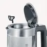Severin WK 3458 Digitaler Mini Glas-Wasserkocher 1100W 0,5l transparent/schwarz/silber