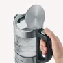 Severin WK 3458 Digitaler Mini Glas-Wasserkocher 1100W 0,5l transparent/schwarz/silber
