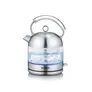 Severin WK 3459 Glas-Wasserkocher Retro 2400W 1,7l transparent/schwarz/silber
