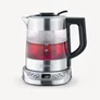 Severin WK 3473 Tee-/Wasserkocher Deluxe Mini 2200W 1l transparent/schwarz/silber
