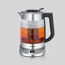 Severin WK 3480 Glas Tee- und Wasserkocher Deluxe 3000W 1,7l transparent/schwarz/silber