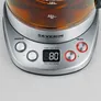 Severin WK 3480 Glas Tee- und Wasserkocher Deluxe 3000W 1,7l transparent/schwarz/silber