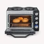 Severin TO 2074 Back und Toastofen mit 2 Kochplatten 2500W schwarz