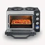 Severin TO 2074 Back und Toastofen mit 2 Kochplatten 2500W schwarz