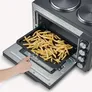 Severin TO 2074 Back und Toastofen mit 2 Kochplatten 2500W schwarz