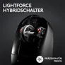 Logitech PRO X Superlight 2 Schwarz Gaming Maus, Kabellose LIGHTSPEED Technologie, Hero 2 Sensor, 44.000 DPI, 8000Hz