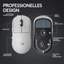 Logitech PRO X Superlight 2 Weiß Gaming Maus, Kabellose LIGHTSPEED Technologie, Hero 2 Sensor, 44.000 DPI, 8000Hz