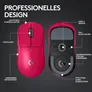 Logitech PRO X Superlight 2 Magenta Gaming Maus, Kabellose LIGHTSPEED Technologie, Hero 2 Sensor, 44.000 DPI, 8000Hz