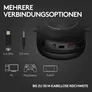 Logitech G Pro X 2 Schwarz | LIGHTSPEED Wireless 7.1 Gaming Headset mit Bluetooth