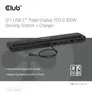 Club 3D 12-1 USB-C® Triple Display PD3.0 100W Dockingstation + Ladegerät