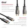 Club 3D HDMI™ Hybrid AOC Kabel 8K60Hz/4K120Hz 50m St./St. schwarz