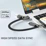 4smarts USB-C Kabel ComboCord Flat 240W, 1.5m und Keyring Kabel