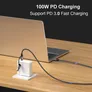 EQUIP 128432 2-in-1 USB 3.2 Gen 2x2 C auf C/A Kabel, 2,0m, PD100W, 4K/60Hz, 20Gbps, Schwarz