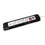 EQUIP 245553 4fach Verteiler mit Schalter und 2fach USB-Lader, Mehrfachsteckdose Schuko