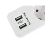 EQUIP 245554 5fach Verteiler mit Schalter und 2fach USB-Lader, Mehrfachsteckdose Schuko