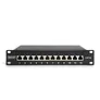 DIGITUS CAT 6A Patch Panel, geschirmt, 12-Port, 1HE, 10", schwarz