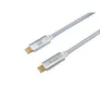 EQUIP 128360 USB 3.2 Gen 2 C-auf-C-Kabel 3,0m PD100W 4K/60Hz 10Gbps, silber