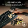 RAZER BlackWidow V4 Pro 75% - Mechanische Hot-Swap Gaming-Tastatur, US Layout (ISO), OLED-Display, 2.4Ghz, Bluetooth, USB-C, Orange Tactile Switches