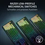RAZER BlackWidow V4 Low Profile HyperSpeed - Mechanische Low Profile Orange-Tactile-Switches, 2.4Ghz, Bluetooth, USB-C