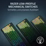 RAZER BlackWidow V4 Low Profile TKL HyperSpeed - Mechanische Low Profile Orange-Tactile-Switches, 2.4Ghz, Bluetooth, USB-C