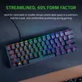 Razer Huntsman Mini Schwarz 60% Gaming-Tastatur, Optische Red-Switches (Linear/Leise), USB-C, 1000 Hz Abtastrate