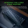 Razer Huntsman Mini Schwarz 60% Gaming-Tastatur, Optische Red-Switches (Linear/Leise), USB-C, 1000 Hz Abtastrate