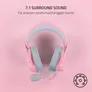 RAZER Blackshark V2 X for PlayStation Quartz/ Rosé, Gaming Headset, Analog 3.5 mm Klinke