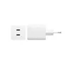 empower by PanzerGlass® Turbo 45W Ladegarät inkl. 2x USB-C EU Anschluss Silber Weiß