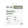 empower by PanzerGlass® Turbo 45W Ladegarät inkl. 2x USB-C UK Anschluss Silber Weiß