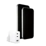 empower by PanzerGlass® Turbo 70W Multiple Ladegarät inkl. 2x USB-C + USB-A UK Anschluss Silber Weiß