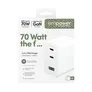 empower by PanzerGlass® Turbo 70W Multiple Ladegarät inkl. 2x USB-C + USB-A UK Anschluss Silber Weiß