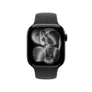 Apple Watch Series 11 GPS + Cellular 42mm Jet Black Aluminium Gehäuse mit Sport Band (black) - S/M