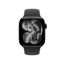 Apple Watch Series 11 GPS + Cellular 42mm Jet Black Aluminium Gehäuse mit Sport Band (black) - M/L