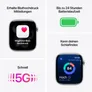Apple Watch Series 11 GPS + Cellular 42mm Space Grey Aluminium Gehäuse mit Sport Band (black) - M/L