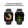 Apple Watch Series 11 GPS + Cellular 42mm Space Grey Aluminium Gehäuse mit Sport Band (black) - M/L