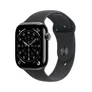 Apple Watch Series 11 GPS + Cellular 46mm Slate Titanium Gehäuse mit Sport Band (black) - M/L
