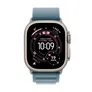 Apple Watch Ultra 3 GPS + Cellular 49mm Natural Titanium Case with Light Blue Alpine Loop - Medium