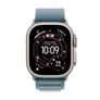 Apple Watch Ultra 3 GPS + Cellular 49mm Natural Titanium Case with Light Blue Alpine Loop - Large